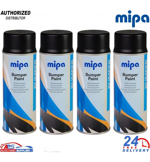 2x MIPA Brake Caliper Paint Black 400ml Aerosol – Heat Resistant Coating Spray